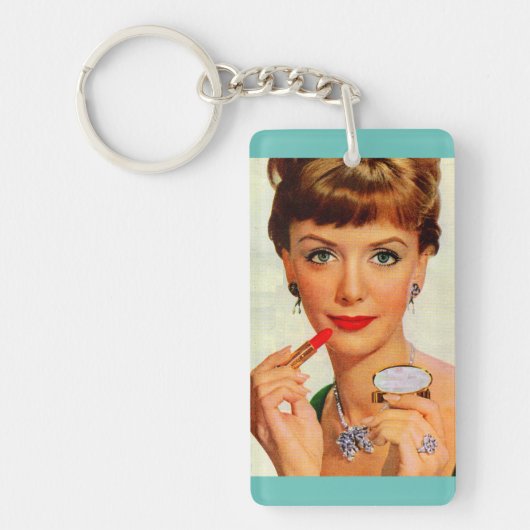 1960-lipstick dame sleutelhanger (Voorkant)