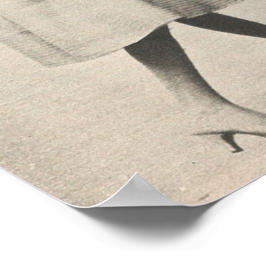 1960 Mode zwart-wit Poster (Hoek)