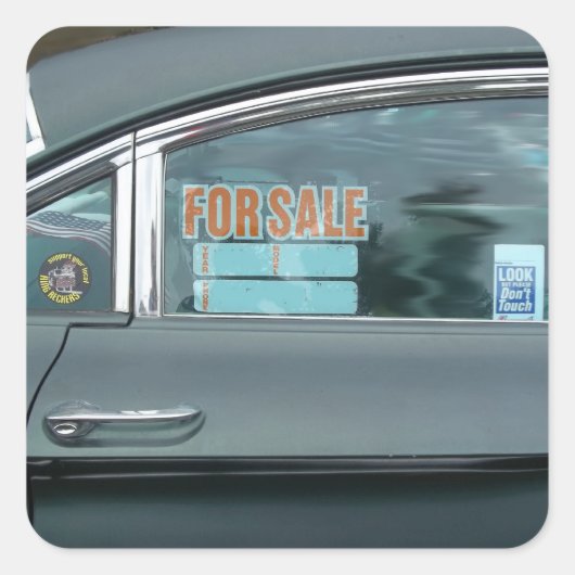 1960 Oldsmobile Dynamic 88 side uitzicht te koop t Vierkante Sticker (Voorkant)