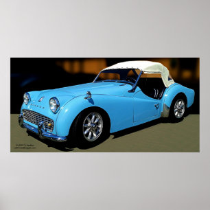 1960 TRIUMPH TR3-POSTER POSTER