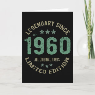 1960 Vintage Birthday Kaart