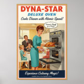 1960 Vintage Dyna-Star Oven Reclame Poster (Voorkant)