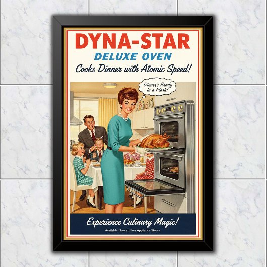 1960 Vintage Dyna-Star Oven Reclame Poster