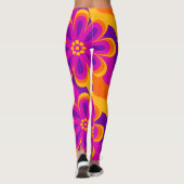 1960s 1970s Style Flowers & Waves Leggings Motifs (Dos)