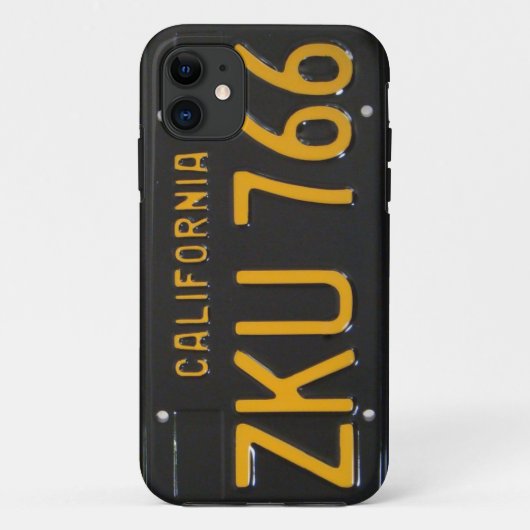 1960's CA License Bord iPhone Case (Achterkant)