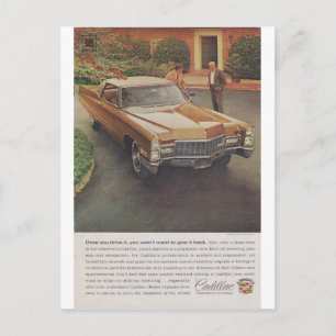 1960s Cadillac tijdschrift advertentie Briefkaart