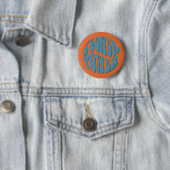 1960's Flower Power Badge Ronde Button 5,7 Cm (In situ)