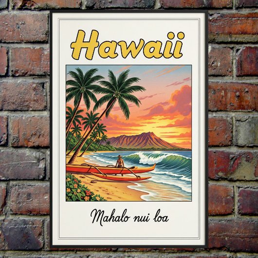 1960s  Hawaiian Travel Poster