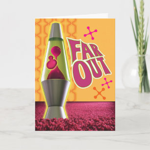 1960s Hippie Lamp Retro Verjaardag Kaart