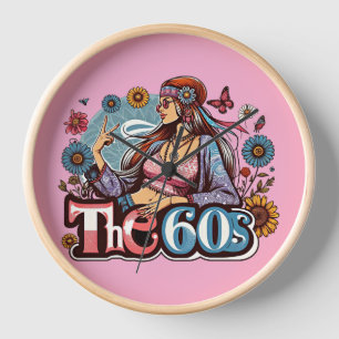 1960s hippie meisje vrede teken vingers kunst