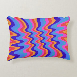 1960s Hippie Trippy Retro Wallpaper Accent Kussen