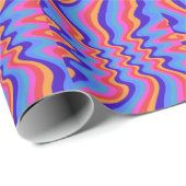 1960s Hippie Trippy Retro Wallpaper Cadeaupapier (Rol Hoek)