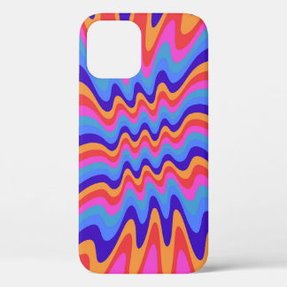 1960s Hippie Trippy Retro Wallpaper iPhone 12 Hoesje