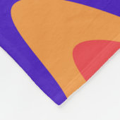 1960s Hippie Trippy Retro Wallpaper Fleece Deken (Hoek)