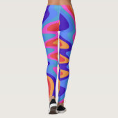 1960s Hippie Trippy Retro Wallpaper Leggings (Achterkant)