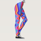 1960s Hippie Trippy Retro Wallpaper Leggings (Rechts)