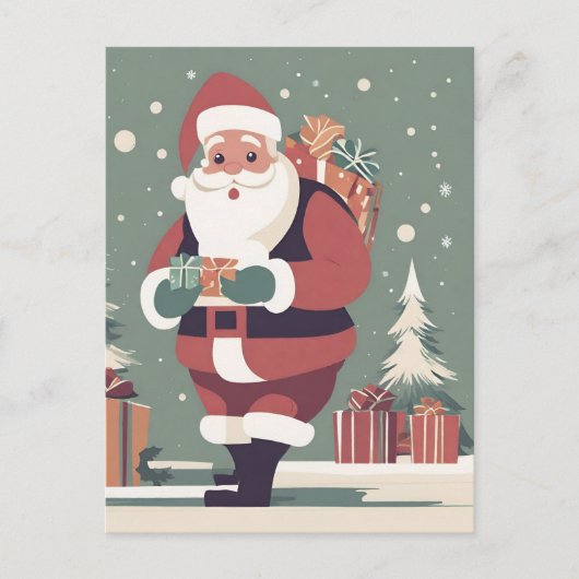 1960s Kerstkaart 60s Kerstmis Kaart (Voorkant)