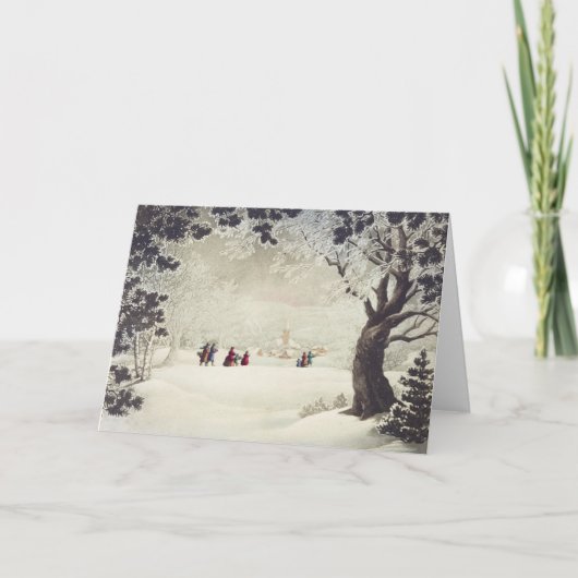 1960s Kerstkaart 60s Kerstmis Kaart (Voorkant)