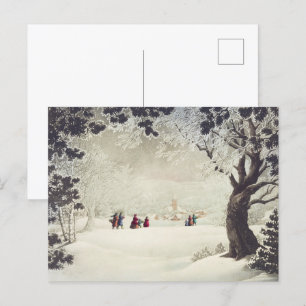 1960s Kerstkaart  60s Kerstmis Kaart