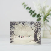 1960s Kerstkaart  60s Kerstmis Kaart (Staand voorkant)