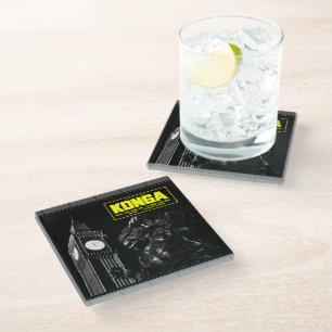 1960's KONGA Filmstrip Coaster Glazen Onderzetter
