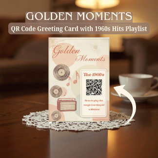 1960s Memory Care Bezoekkaarten met Muziek QR Code Kaart