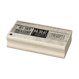 1960s Passagiersbus licentie Borden Art Stamp Rubberstempel