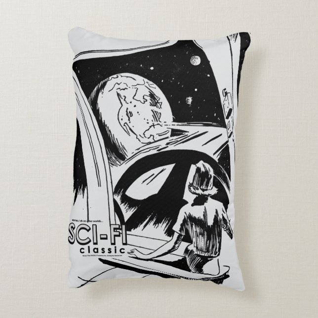1960's SCI-FI Classic Pillow Accent Kussen (Achterkant (Verticaal))