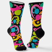 1960's Style Groovy Abstracte hagedis Sokken (Gebogen)