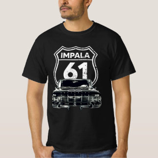 1961 Chevy Impala Front Grill Uitzicht Silhouette T-shirt