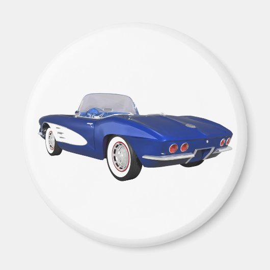 1961 Corvette C1: Blauwe afwerking: Magneet (Voorkant)