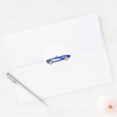 1961 Corvette C1: Blauwe afwerking: Ronde Sticker (Envelop)