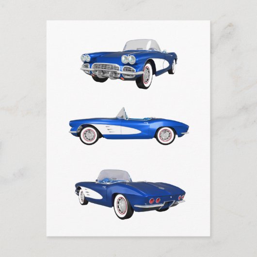 1961 Corvette C1: Briefkaart (Voorkant)