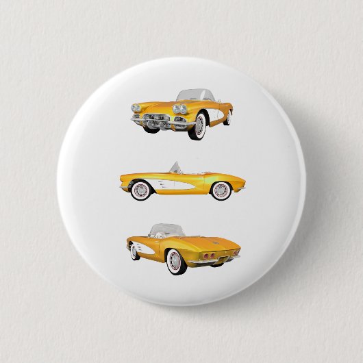 1961 Corvette C1: Ronde Button 5,7 Cm (Voorkant)