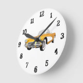 1961 Corvette: wandklok Ronde Klok (Hoek)