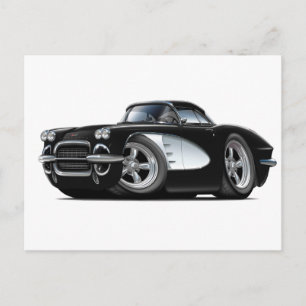 1961 Corvette zwarte auto Briefkaart