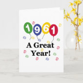 1961 Een grote jaardag Kaart (Gele Bloem)