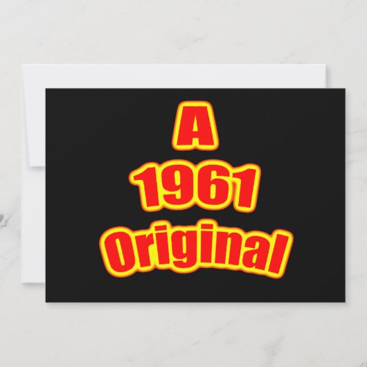 1961 Oorspronkelijk rood zwart Kaart (Voorkant)