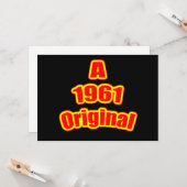 1961 Oorspronkelijk rood zwart Kaart (Voorkant / Achterkant in situ)