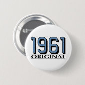 1961 Origineel Ronde Button 5,7 Cm (Voorkant /achterkant)