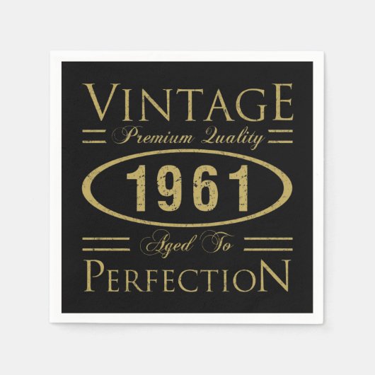 1961 Premium Quality 60th Birthday Servet (Voorkant)