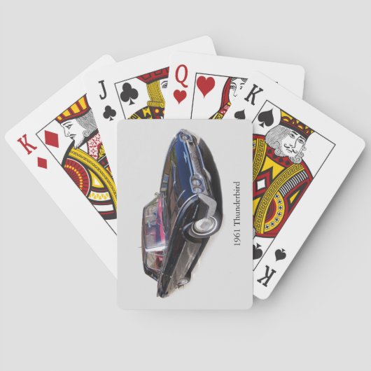 1961 Thunderbird-speelkaarten Pokerkaarten (Achterkant)