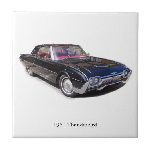 1961 Thunderbird tile Tegeltje (Voorkant)