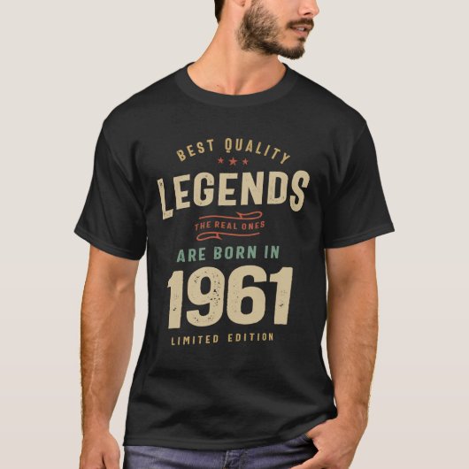 1961 verjaardag 62 jaar oud t-shirt (Voorkant)