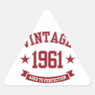 1961 Vintage met een volmaakte Driehoek Sticker