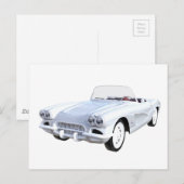 1961 Witte korvet Briefkaart (Voorkant / Achterkant)