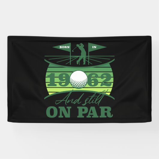 1962 60ste verjaardag Golf Lover Spandoek (Horizontaal)