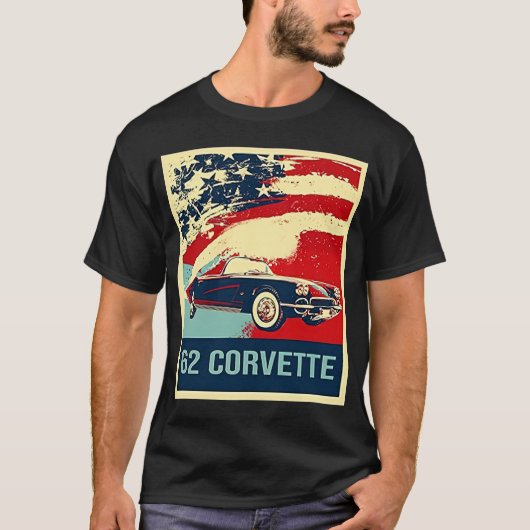 1962 C1 Corvette Pop Art Style T-shirt (Voorkant)