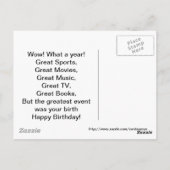 1962 Great Events Birthday Card Briefkaart (Achterkant)