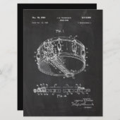 1962 Snare Drum - Patent Draw Menu (Voorkant / Achterkant)